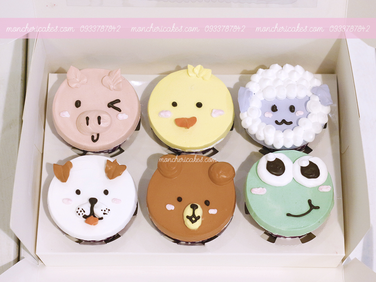 Set cupcake hình các loại thú dễ thương - Tiệm Bánh Mon Chéri ...