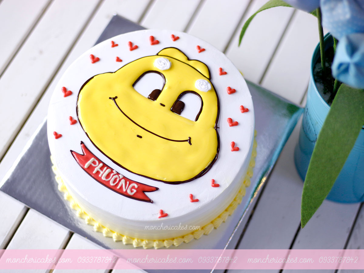 Bánh kem sinh nhật vẽ hình qoobee - Tiệm Bánh Mon Chéri | Bánh kem dễ thương