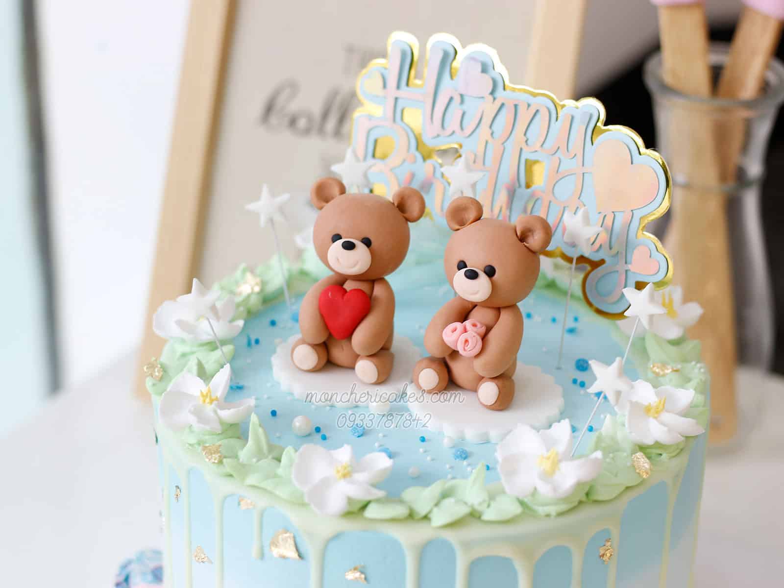 Bánh sinh nhật tạo hình mặt con gấu gái bé nhỏ dễ thương tặng con gái đẹp  mắt  Bánh Kem Ngộ Nghĩnh