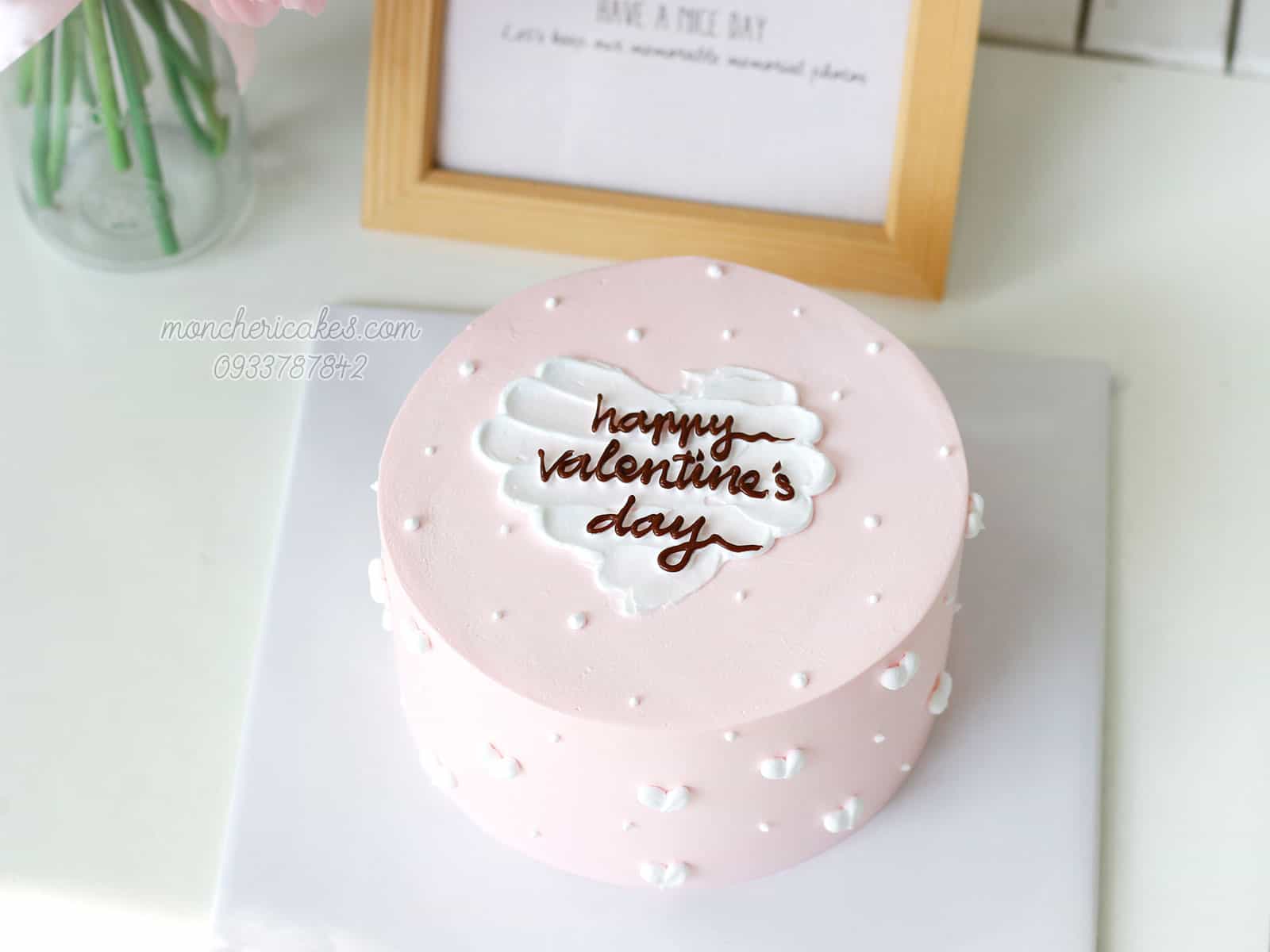 Bánh sinh nhật màu hồng tạo hình con nai đang nằm trên bờ hồ dễ thương dành  cho bé gái MS FD-0098 - Tiệm Bánh Chon Chon