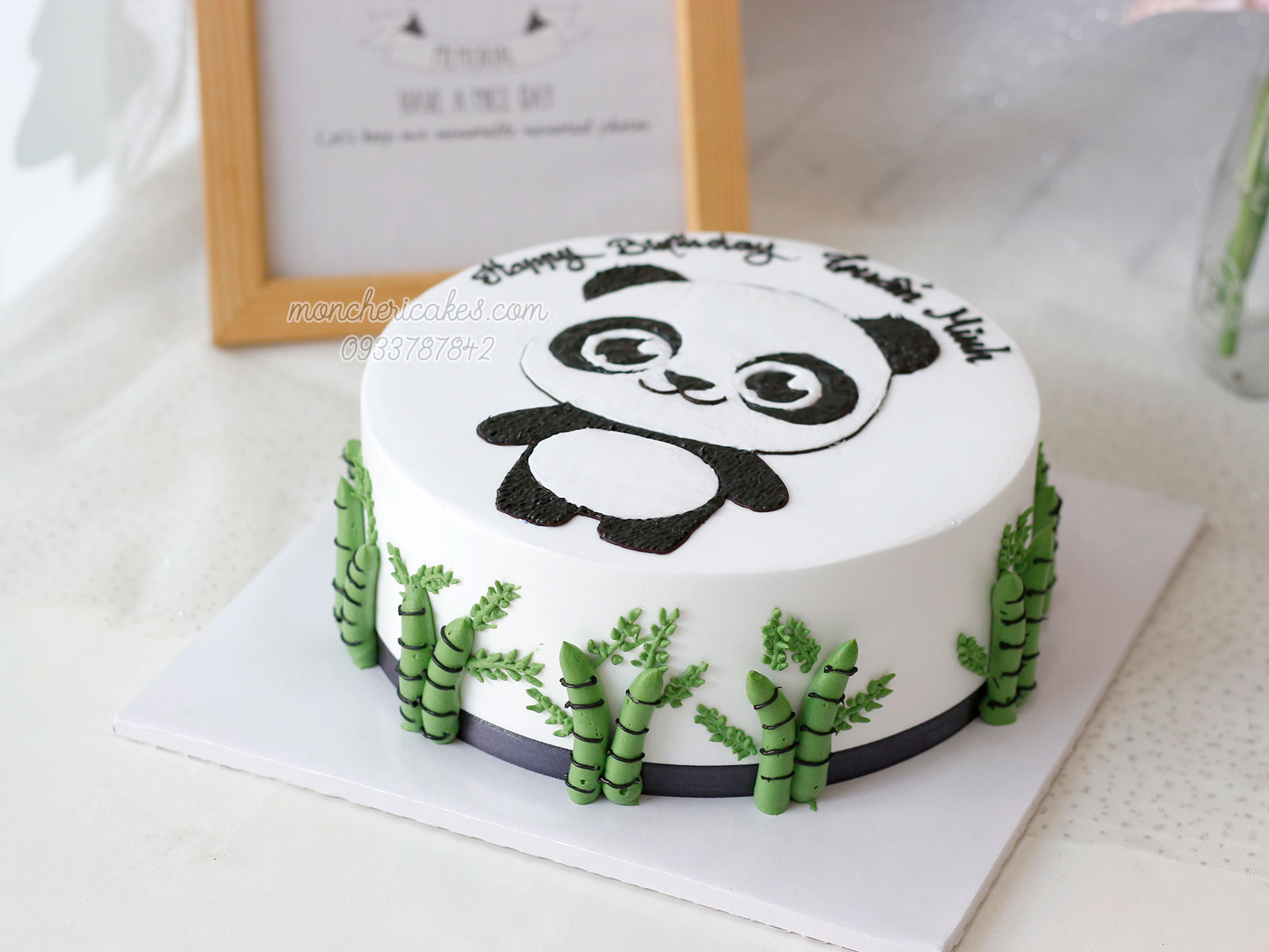Bánh Kem Vẽ Hình Gấu Trúc Panda - Tiệm Bánh Mon Chéri | Bánh Kem Dễ Thương