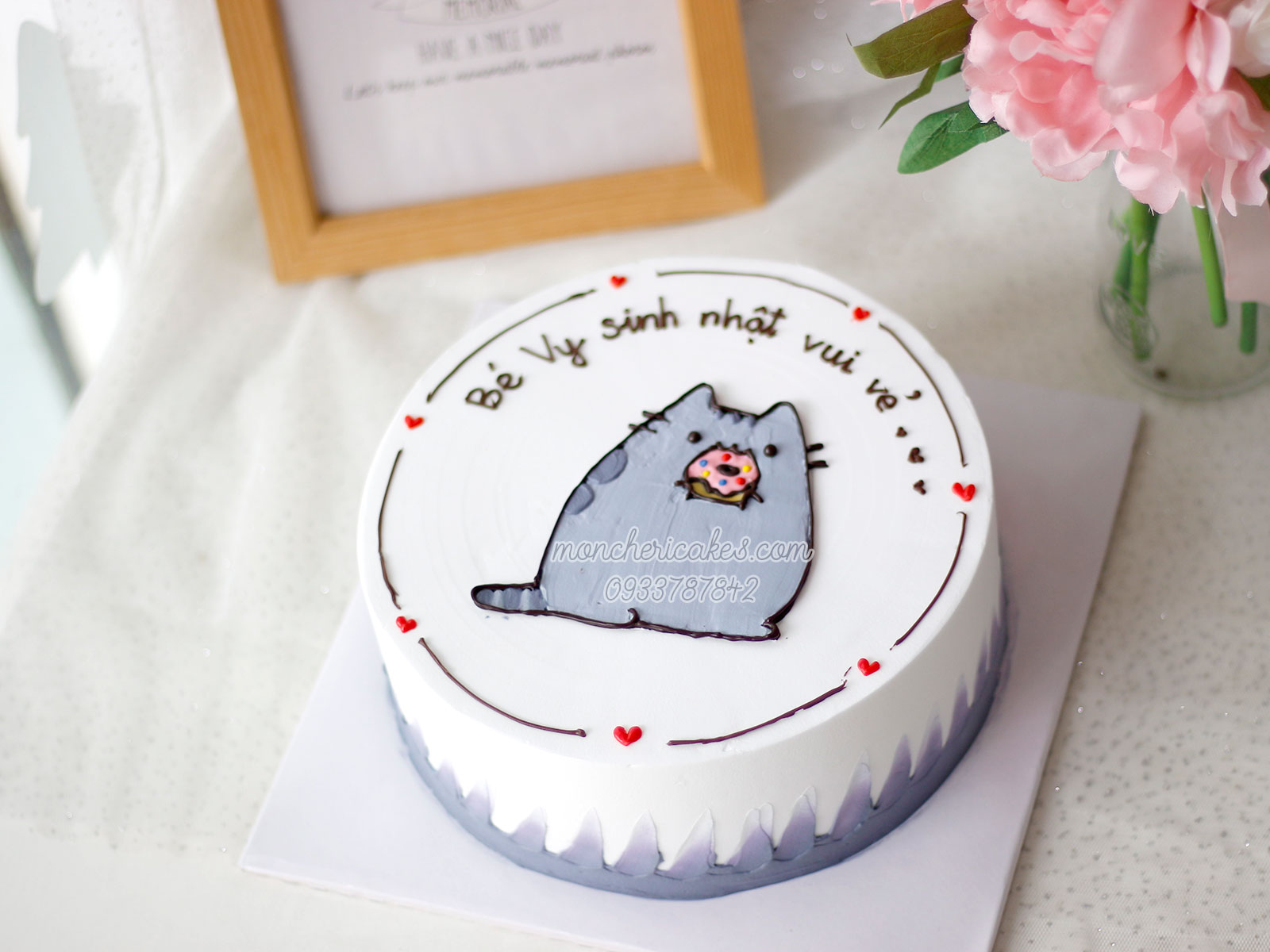 Bánh sinh nhật mô hình con mèo - Thu Hường Bakery